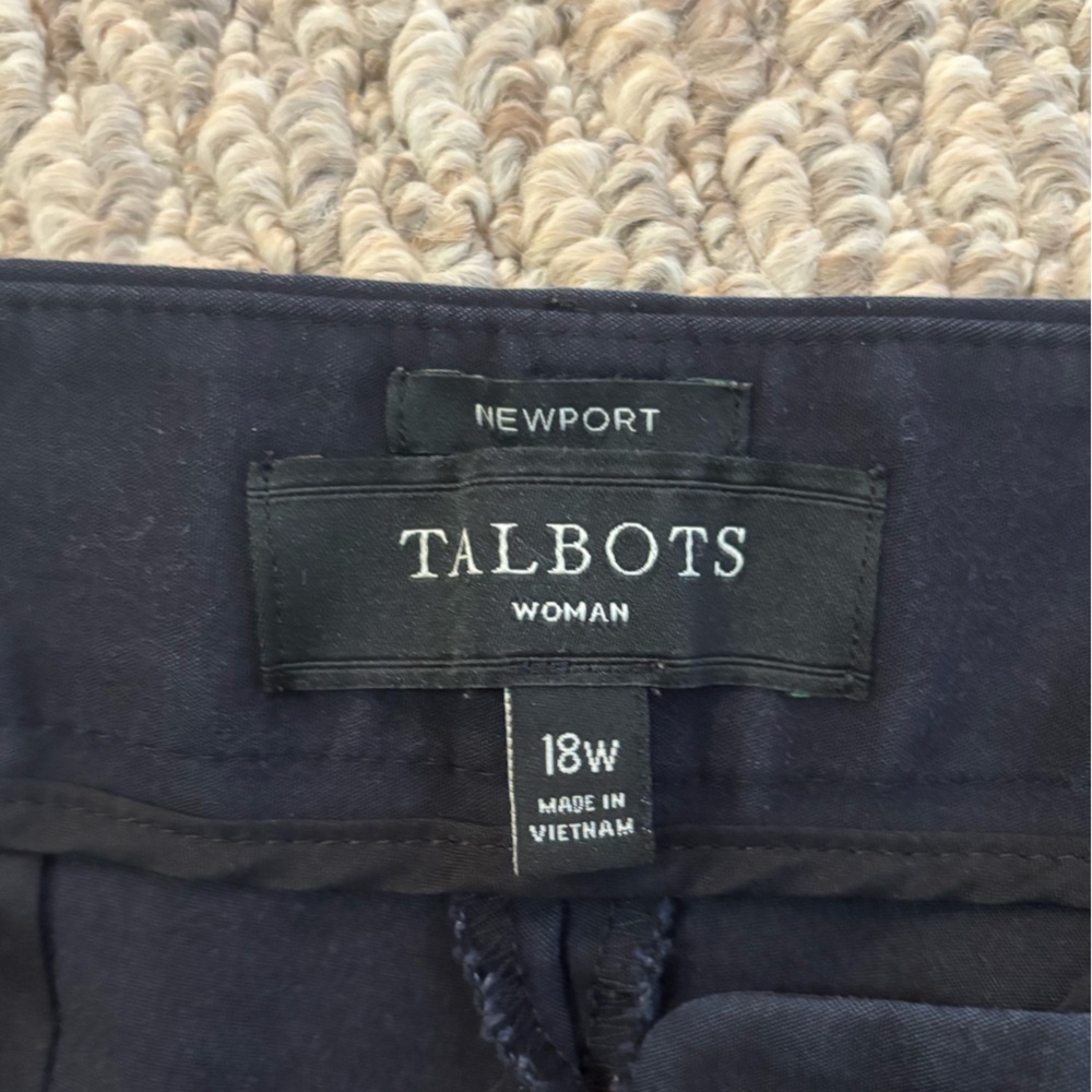 Talbots Women's Dark Navy Dress Pants - Picture 2 of 3